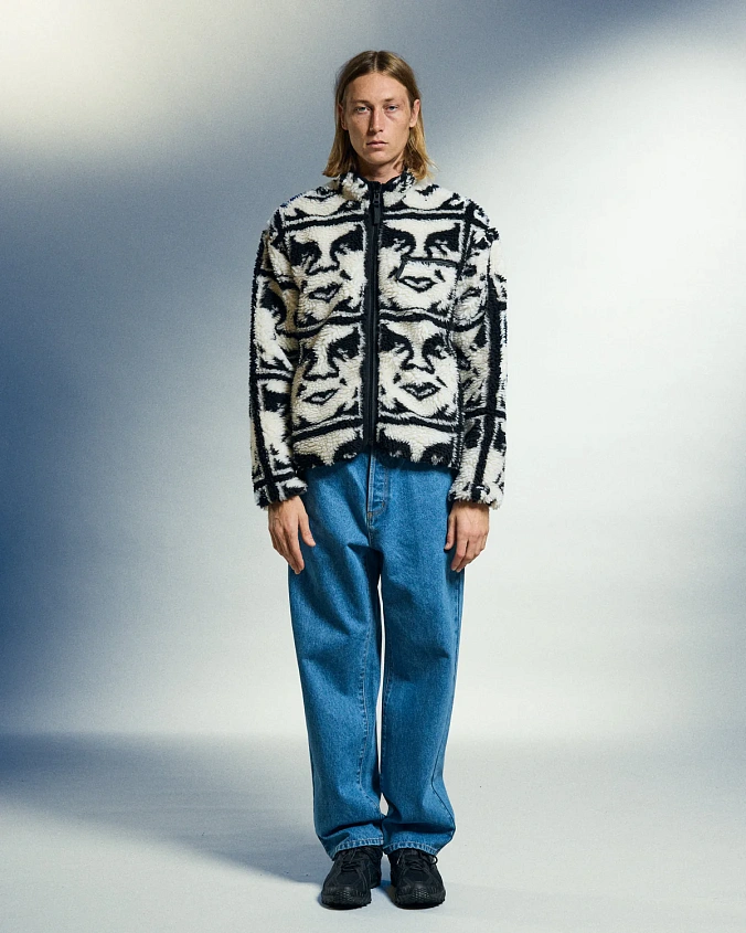 Куртка Obey Repeated Icon Sherpa Jacket